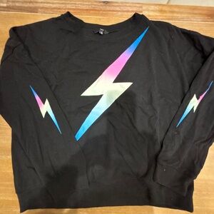 Fate Black Sweatshirt with Colorful Lightning Design